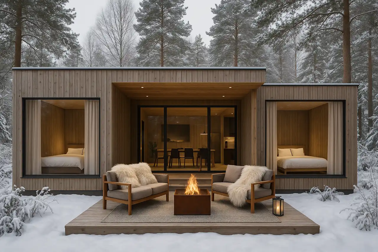 Studio de jarin design LMDK Maison modulaire en bois