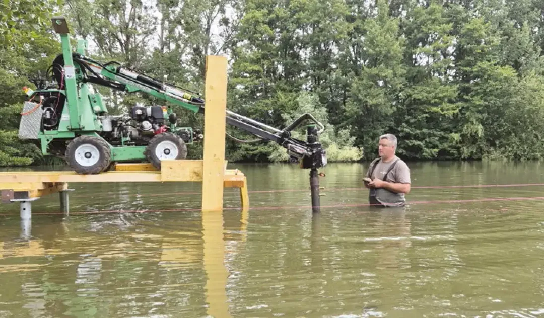 Techno Pieux a toujours une solution pour vos fondations, même en milieu aquatique!