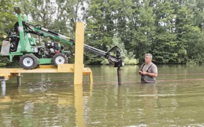 Techno Pieux a toujours une solution pour vos fondations, même en milieu aquatique!