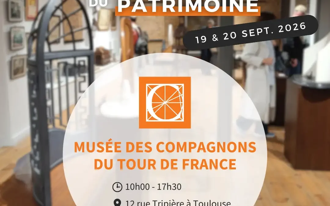 Musée des Compagnons du Tour de France de Toulouse : ouvert le samedi 19 et le dimanche 20 septembre, de 10h à 17h30