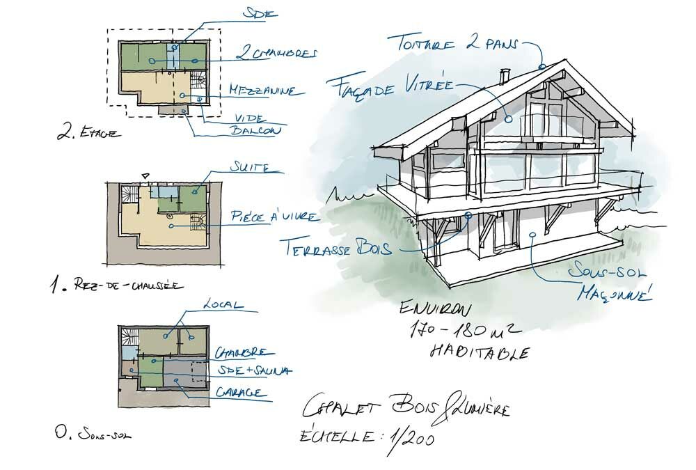 Étude de votre futur chalet ou maison en bois par Maison & Chalet Bois Poirot.