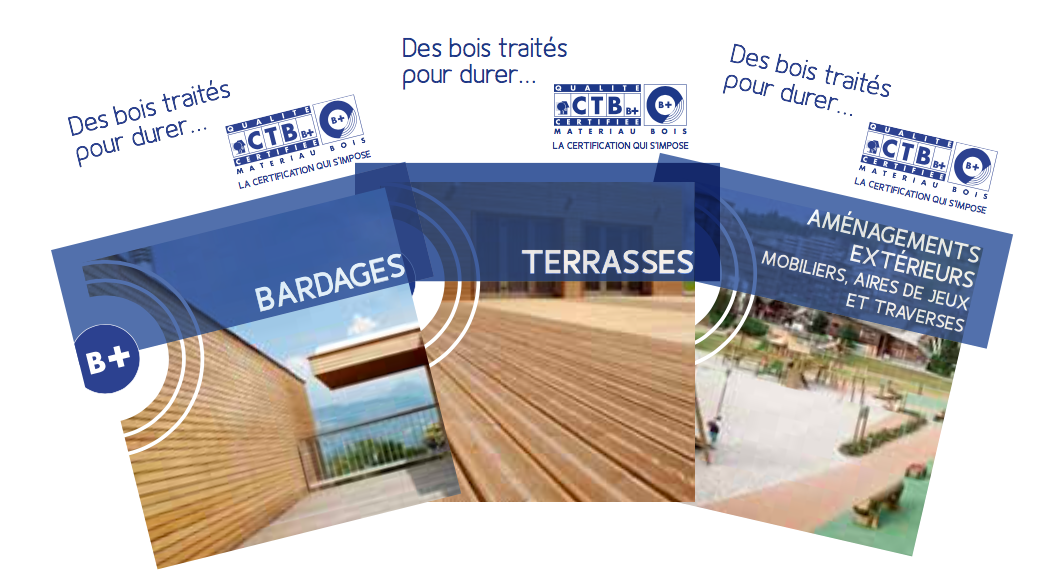 3 fiches sur l’utilisation des bois traités en bardages, terrasses & aménagements extérieurs