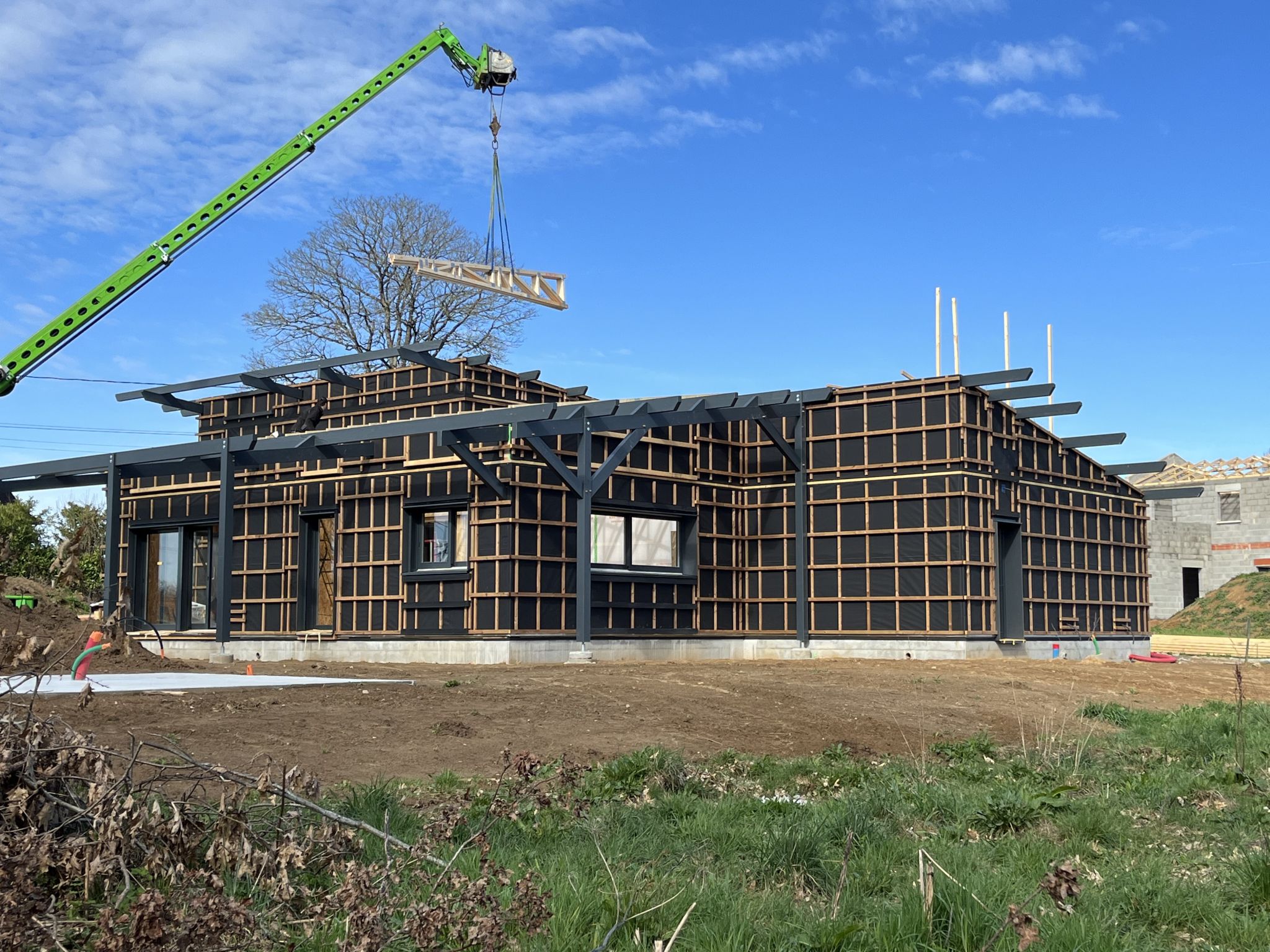 Maison en ossature bois passive fabriquée par Guillaumie Construction Bois