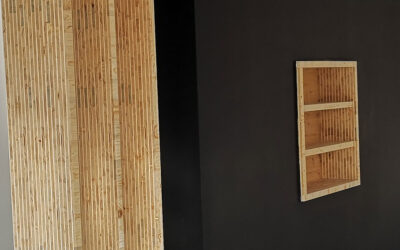Nouveau panneau bois graphique YD-WOODS N°1 de Ducerf Groupe designé par Sylvain Hardy